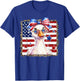 4th of July Patriotic Goose USA Bow Sunglasses Women Girl T-Shirt - T-Shirt | Royal