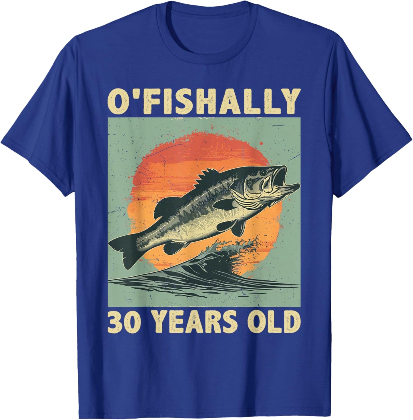 Ofishally 30 Years Old 1995 Fishing Fisherman 30th Birthday T-Shirt - T-Shirt | Royal