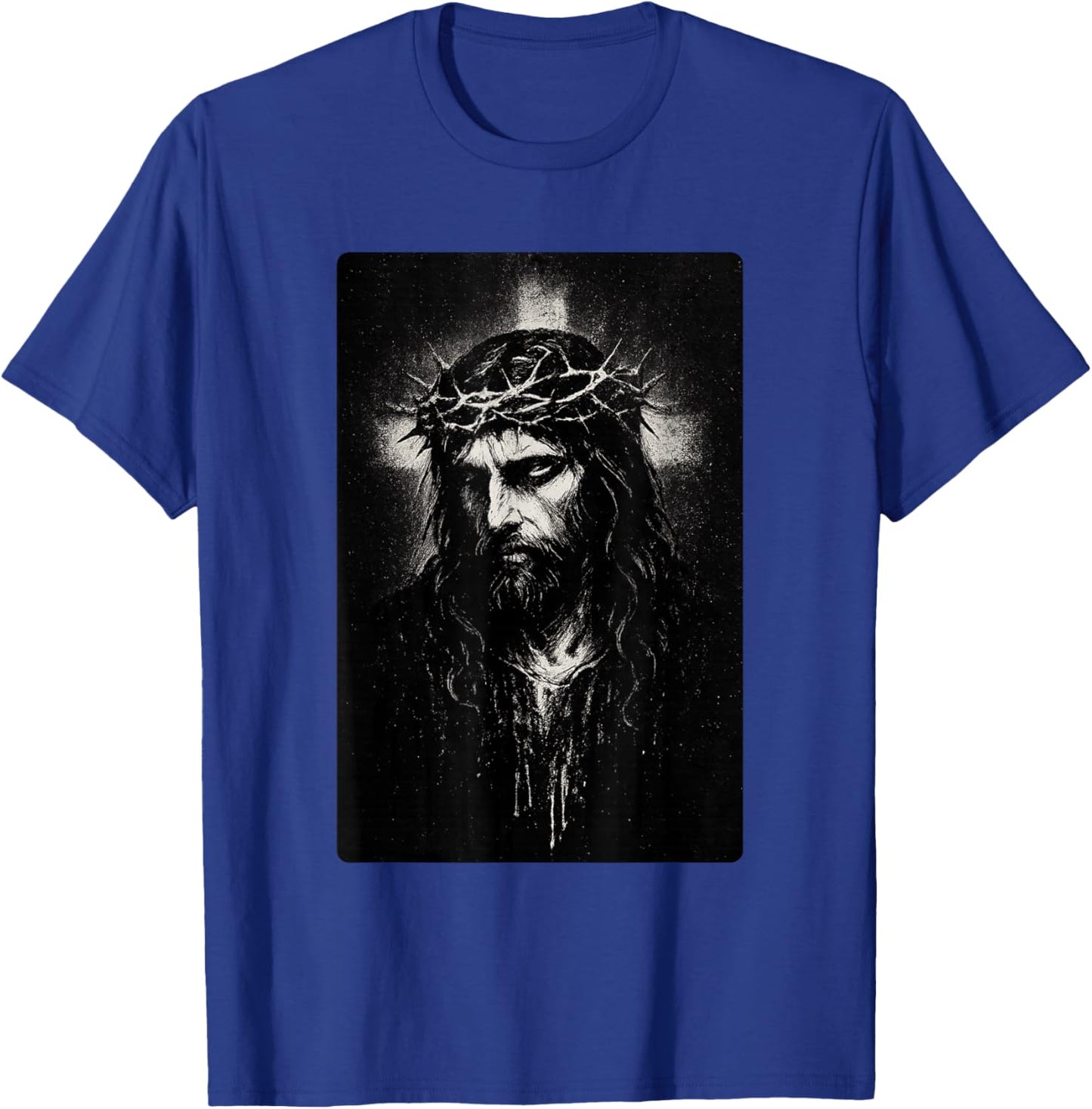 Face of Jesus Christ with Crown of Thorns T-Shirt - T-Shirt | Royal