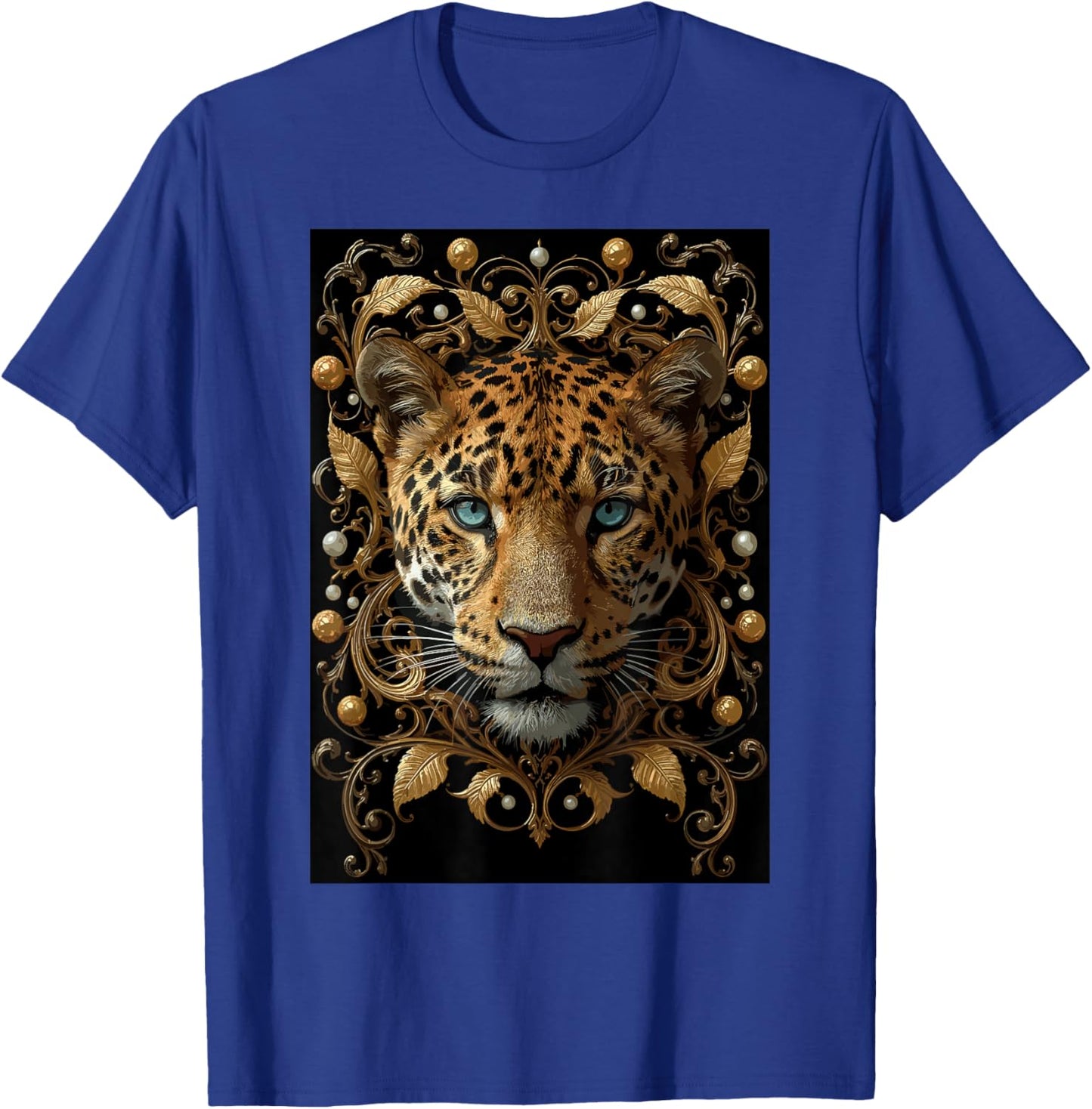 Leopard African Jungle Predator Fast Wild Animal Safari T-Shirt - T-Shirt | Royal