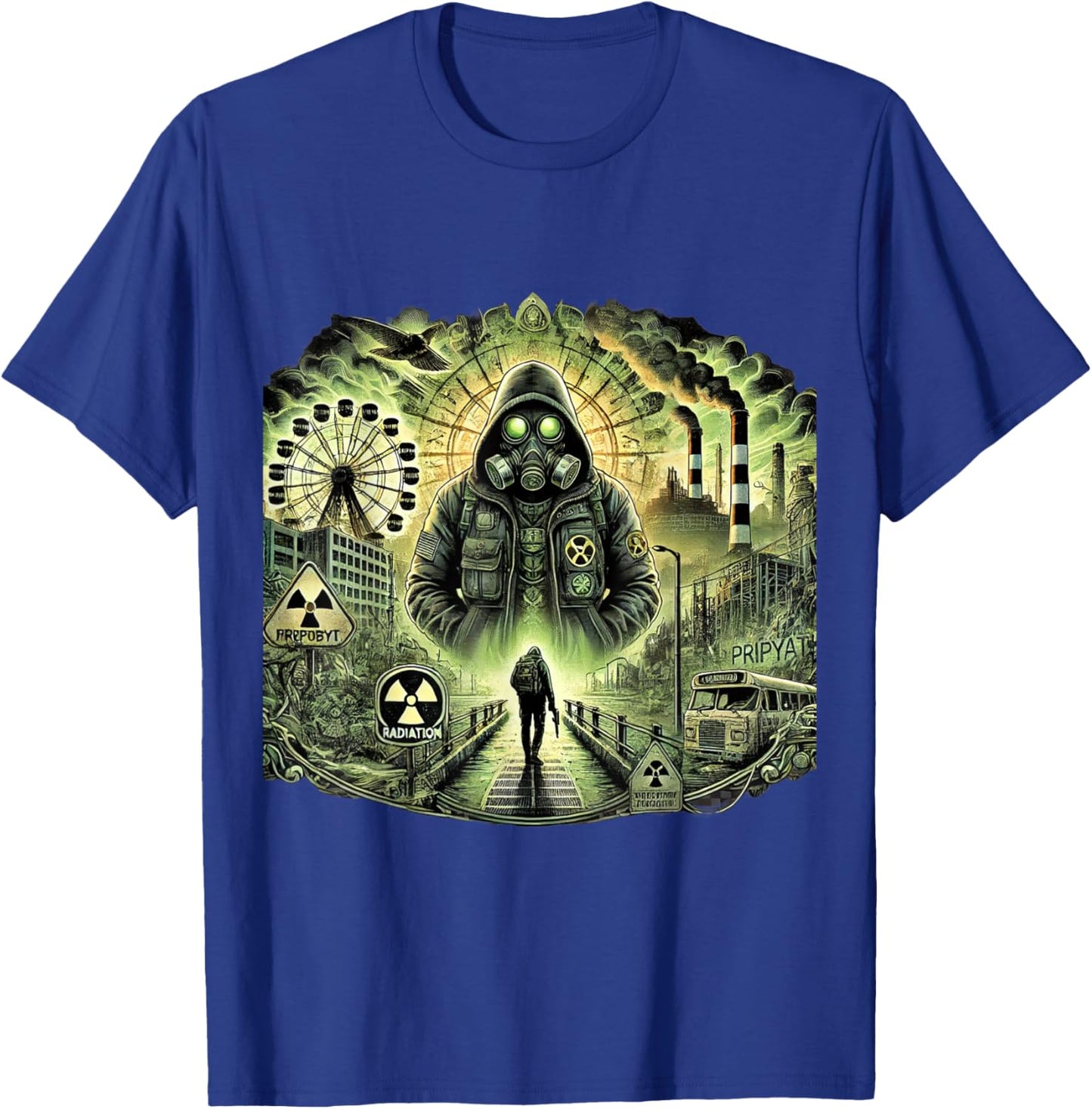 Chernobyl Radiation Zone, Abandoned Pripyat, Stalker Game T-Shirt - T-Shirt | Royal