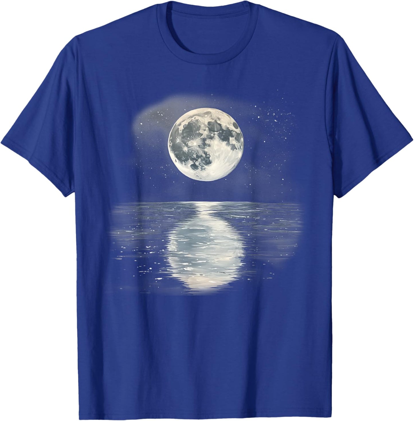 Full Moon Reflecting over the Sea T-Shirt - T-Shirt | Royal