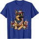 4th of July Patriotic German Shepherd Dog USA Flag T-Shirt - T-Shirt | Royal