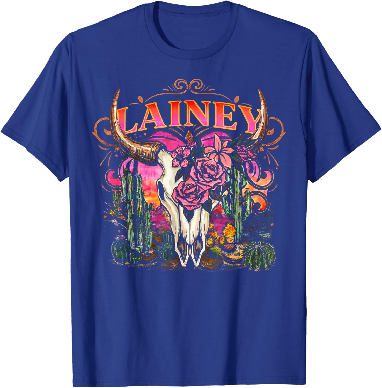Retro Lainey Western Gifts Women Kids T-Shirt - T-Shirt | Royal