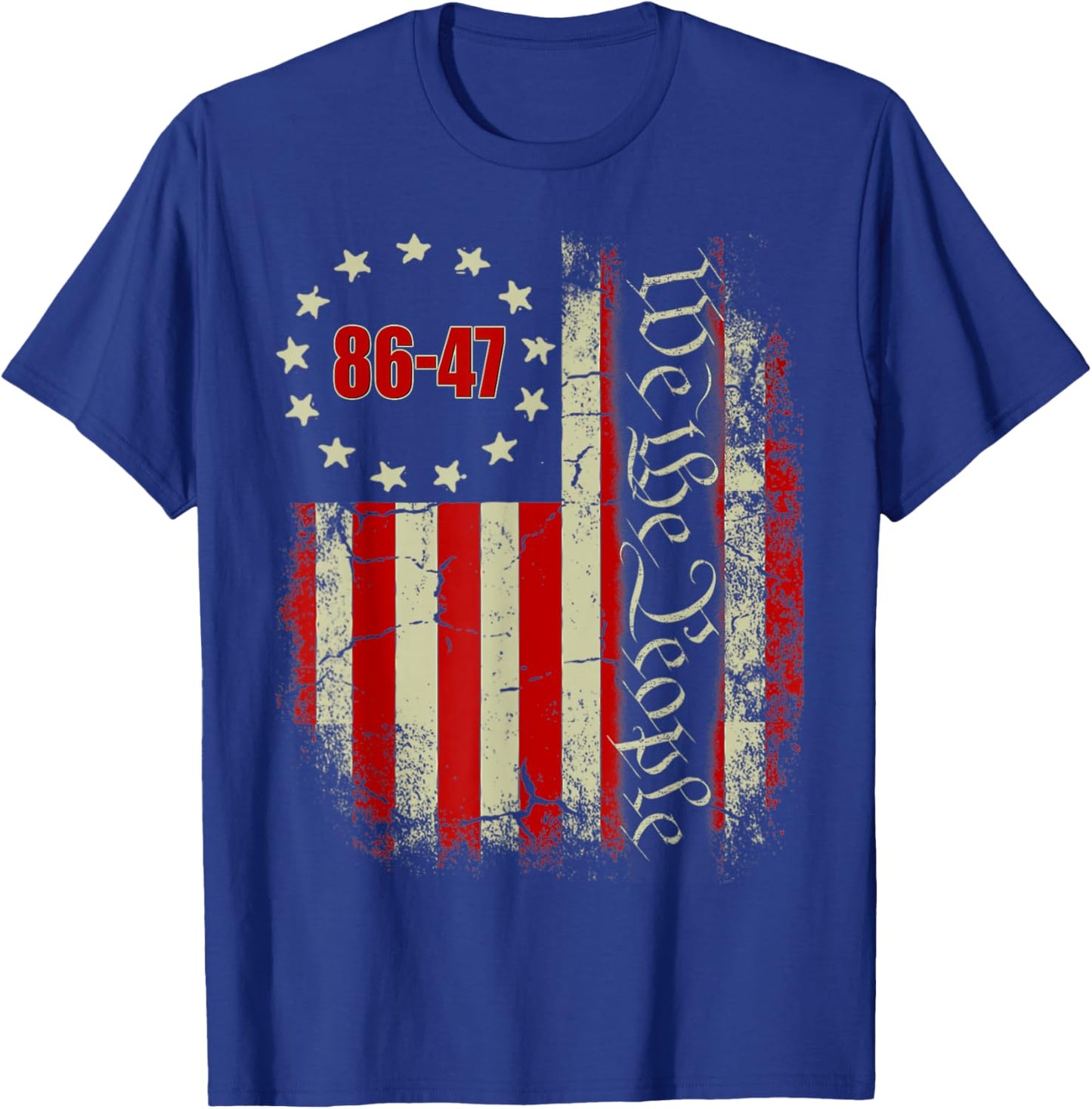 86 47 Roman Numerals LXXXVI XLVII 8647 Subtle Anti Trump T-Shirt - T-Shirt | Royal