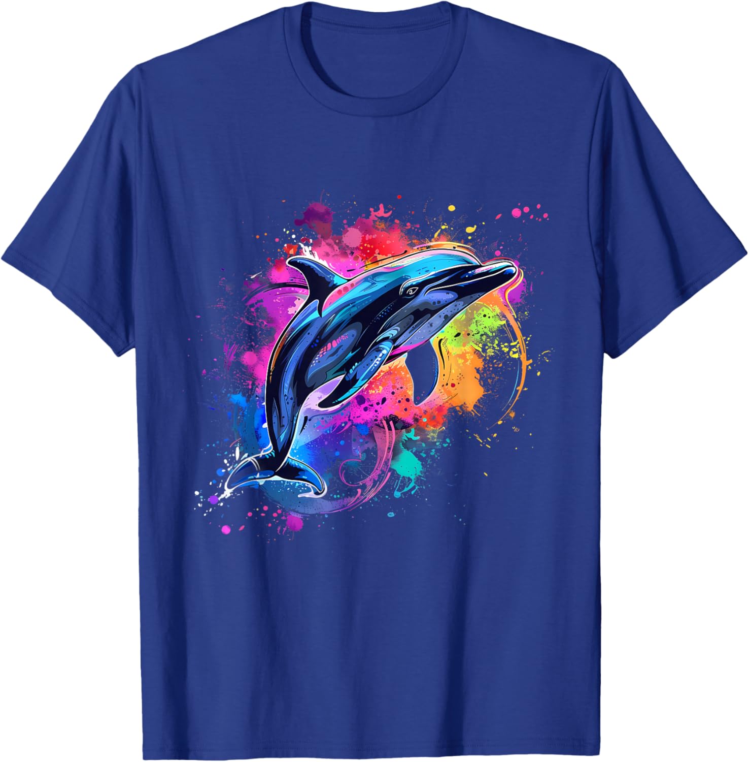 Dolphin Sea Ocean Animal Lover Ocean Sea Dolphin Artwork T-Shirt - T-Shirt | Royal