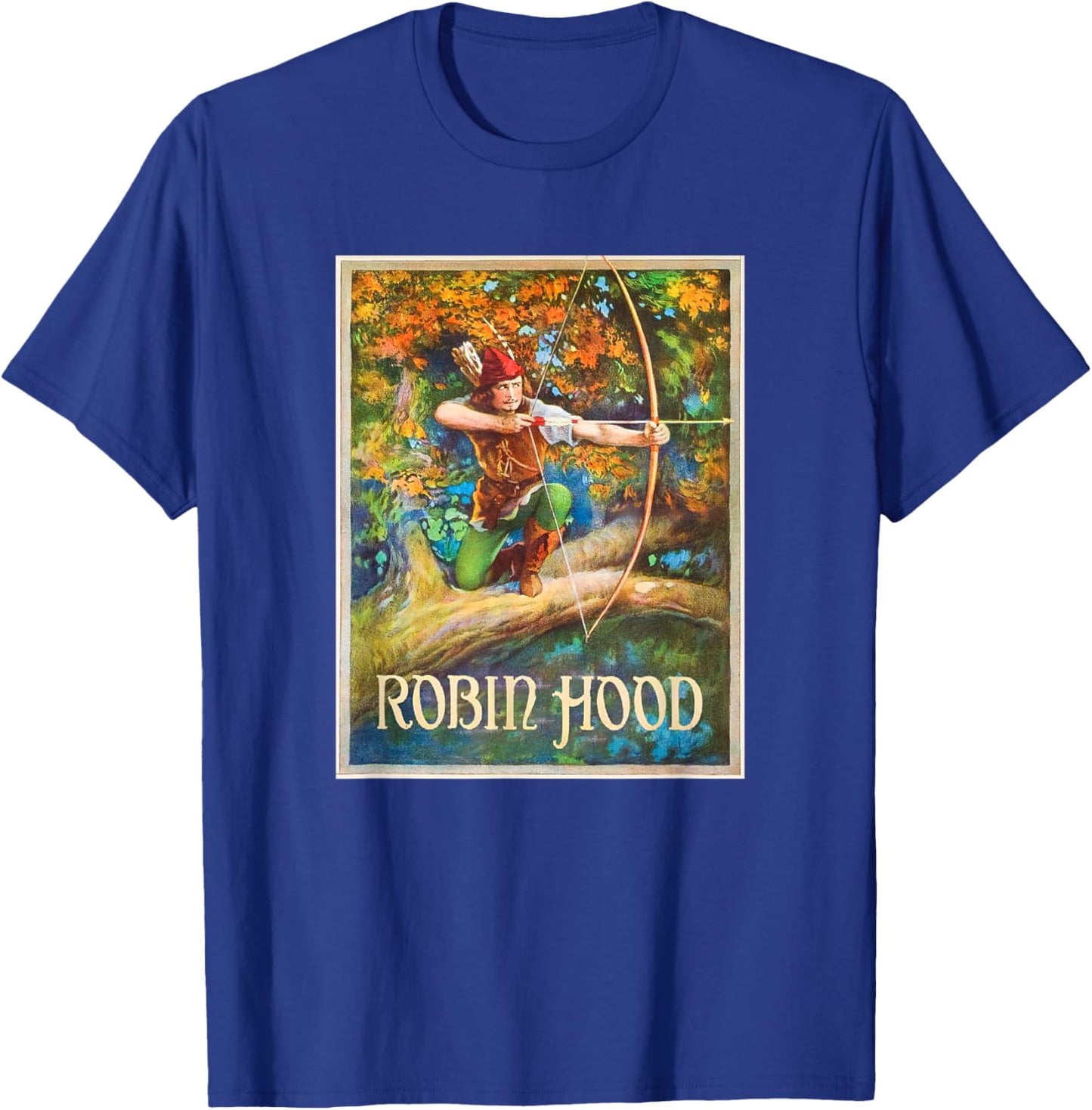 Robin Hood Hiding in The Trees With a Bow and Arrow T-Shirt - T-Shirt | Royal