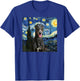 Black Greyhound Starry Night Dog Lover Gift Women Kids T-Shirt - T-Shirt | Royal