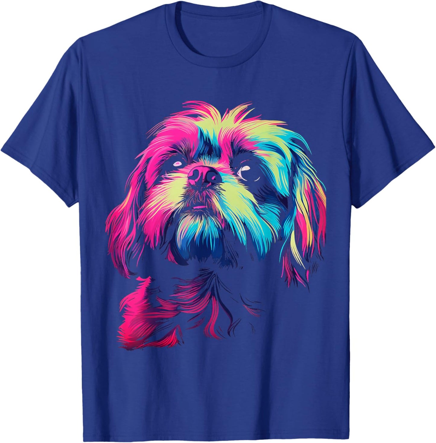 Shih Tzu Graphic Pet Illustration Dog Shih Tzu T-Shirt - T-Shirt | Royal