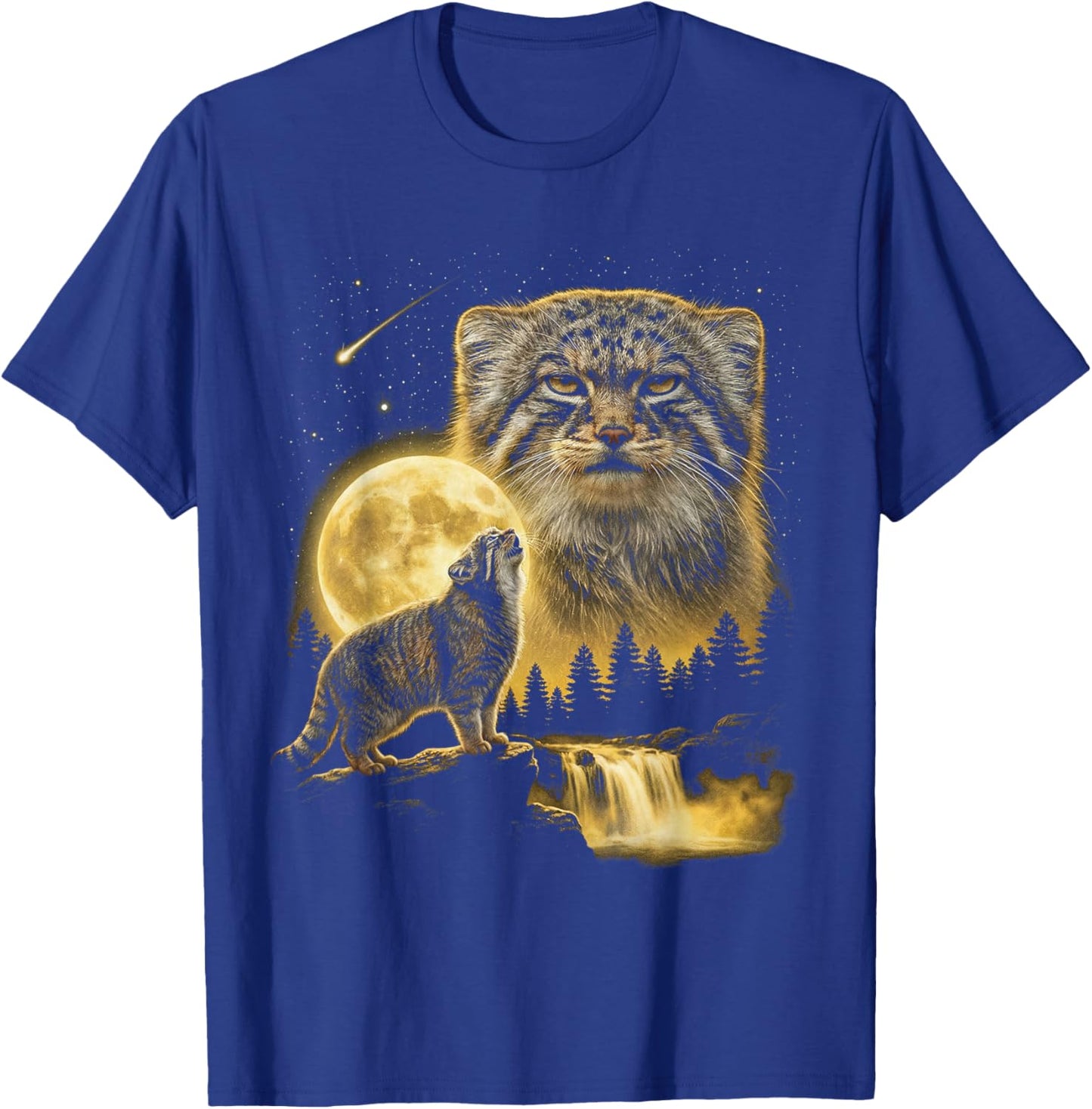 Le Chat de Pallas Hurlant vers la Lune, mème Funny Cat Lover des années 90 T-Shirt - T-Shirt | Royal