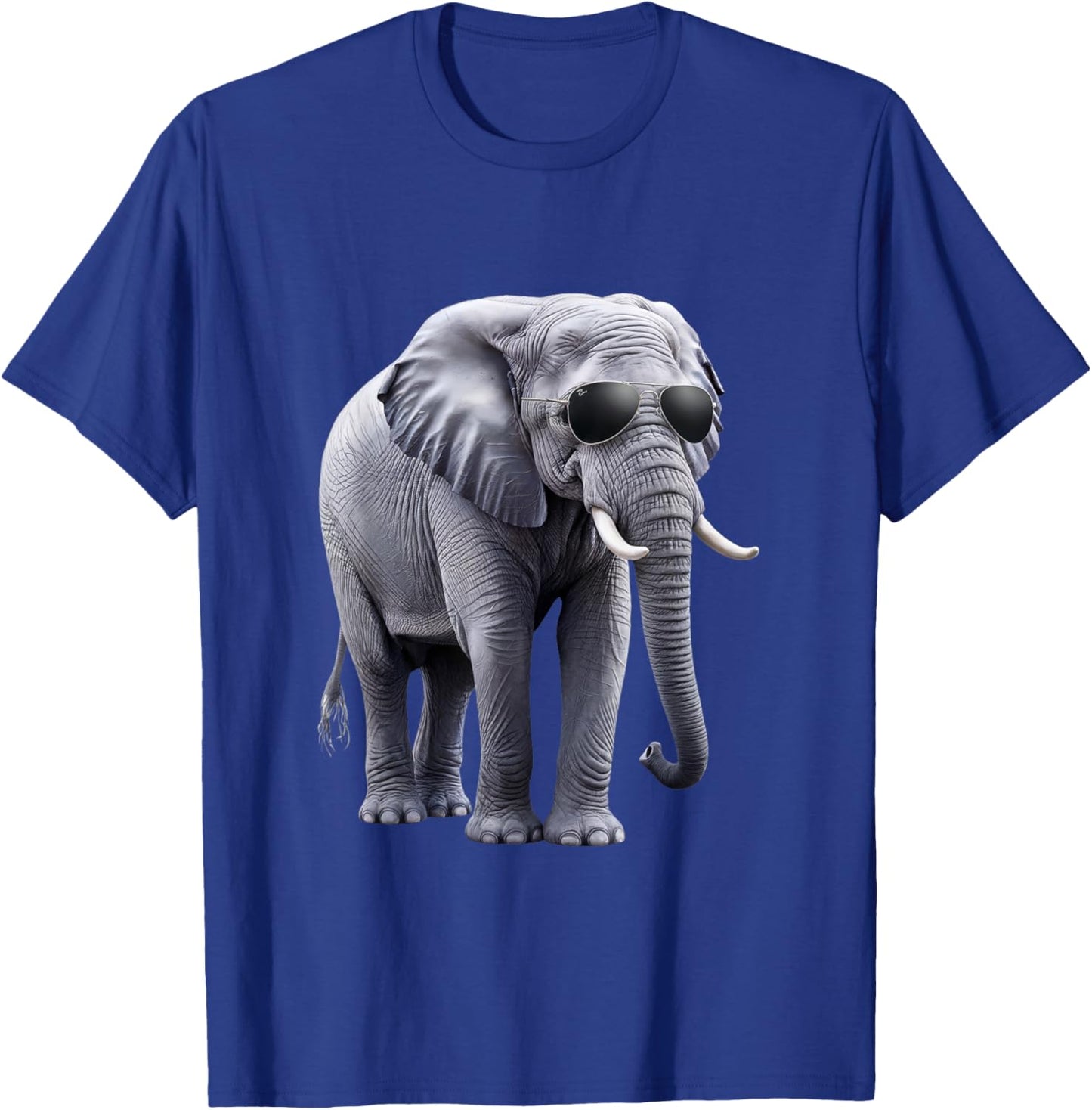 Cool Elephant with Sunglasses - Funny Design T-Shirt - T-Shirt | Royal