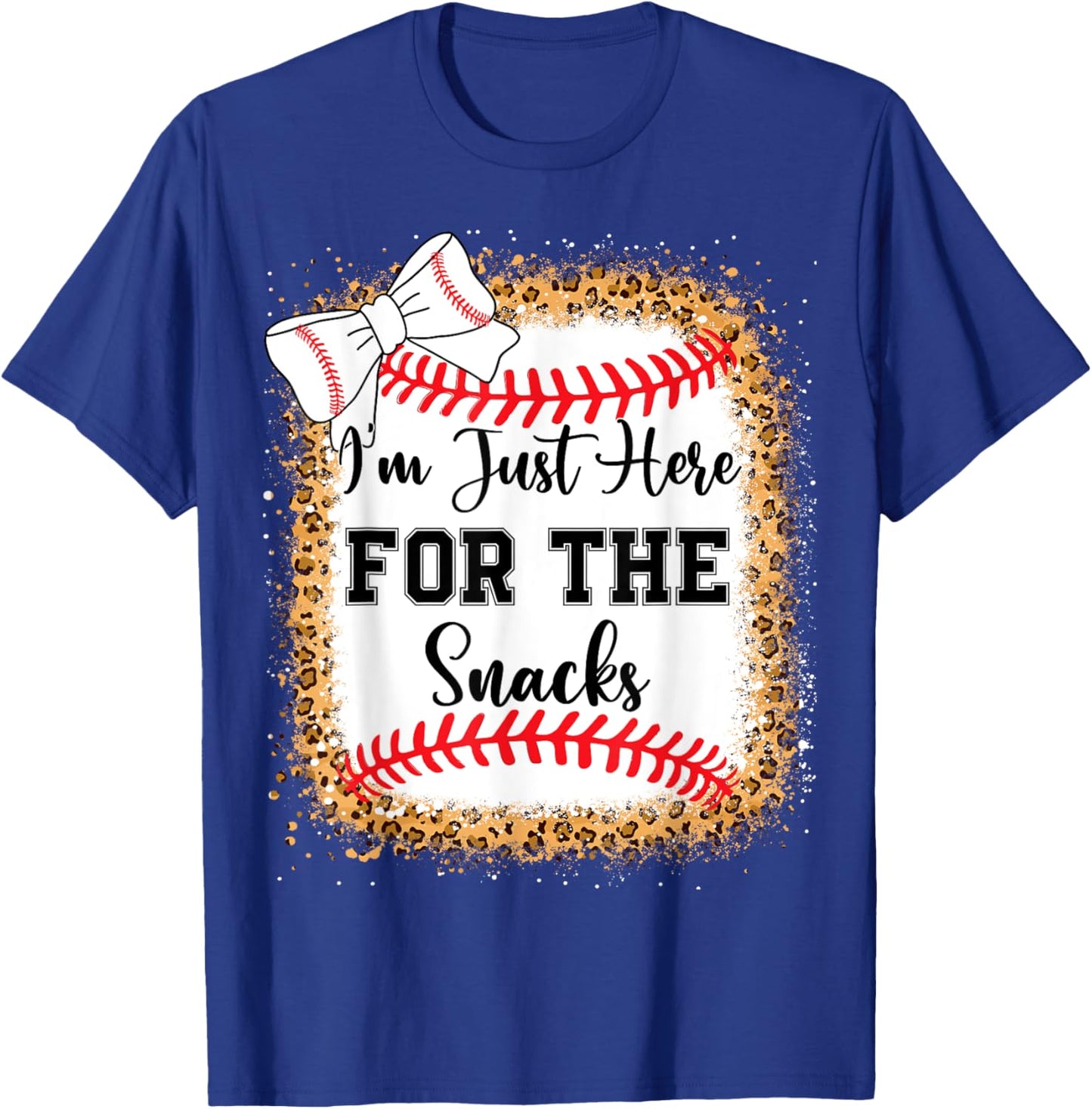 Baseball Sister Im Just Here For The Snacks Toddler Girl T-Shirt - T-Shirt | Royal