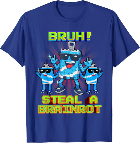 Bruh Swag Soda Funny Brainrot for Boys Kids Teens T-Shirt - T-Shirt | Royal