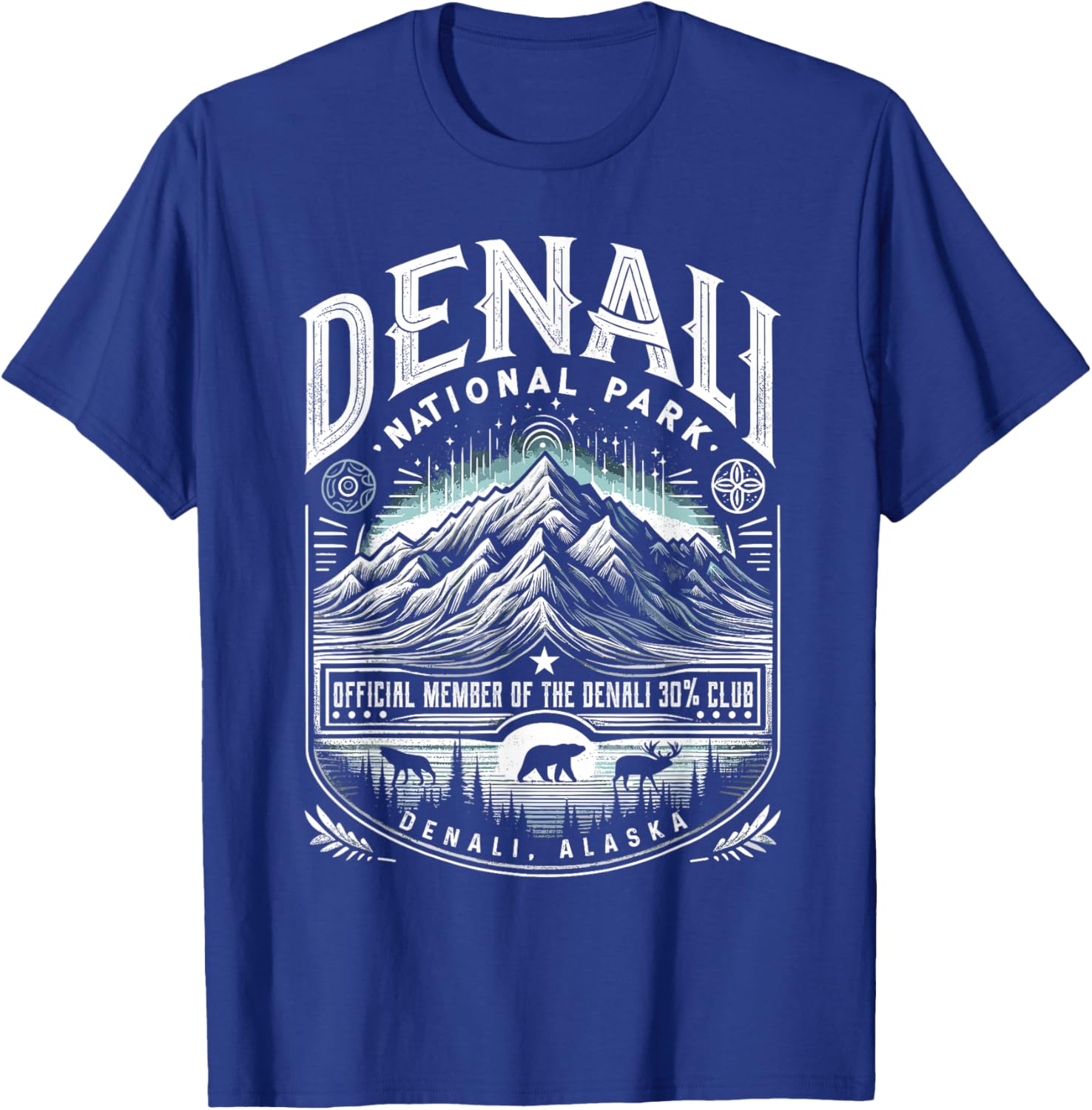 Denali 30% Club Shirt Alaska National Park Souvenir T-Shirt - T-Shirt | Royal