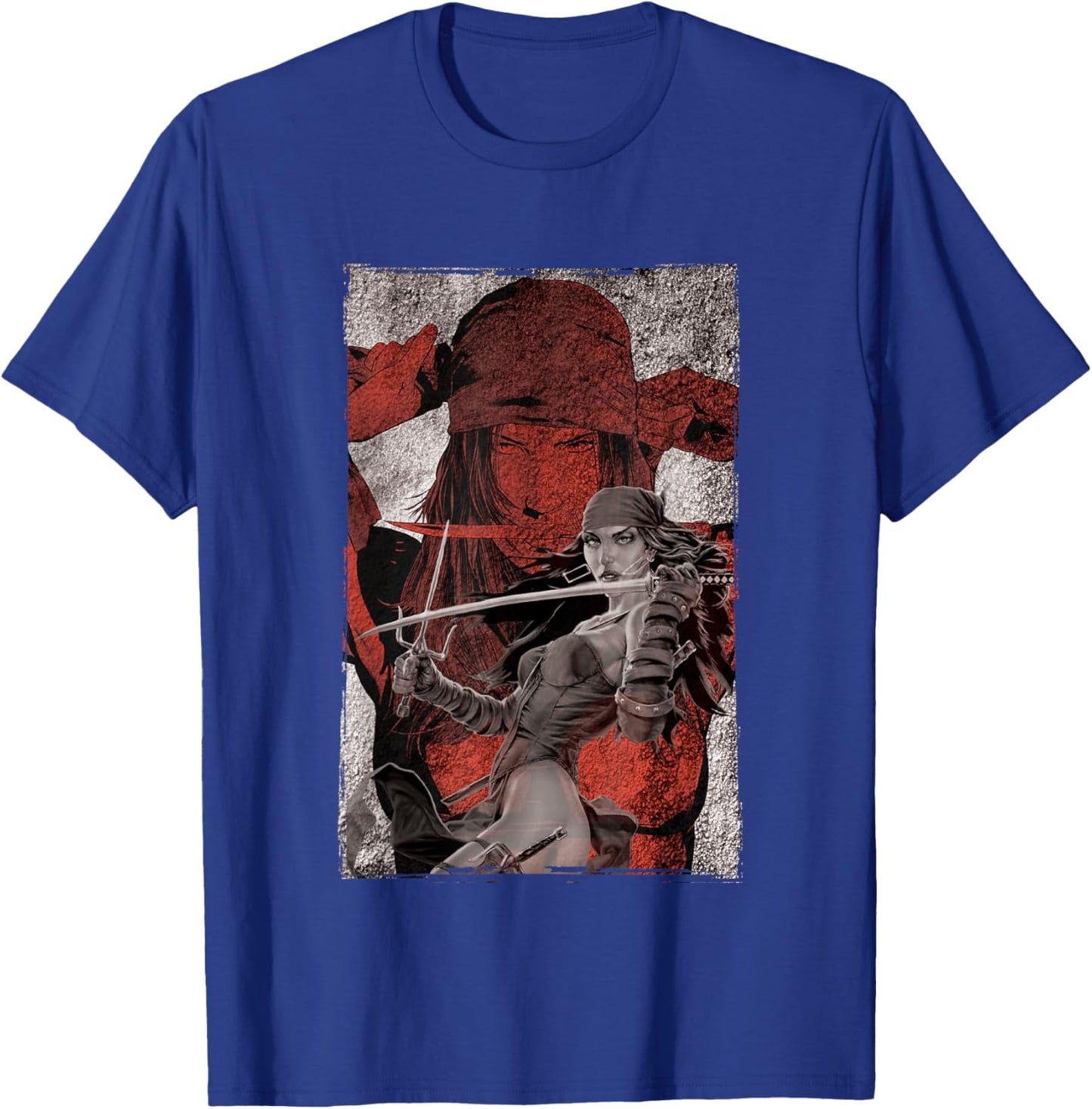 Marvel Elektra Natchios Showcase Distressed Poster T-Shirt - T-Shirt | Royal