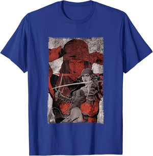 Marvel Elektra Natchios Showcase Distressed Poster T-Shirt - T-Shirt | Royal
