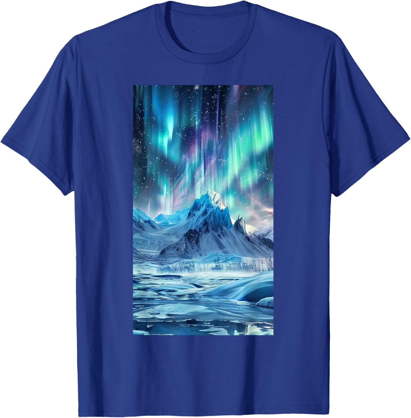 Northern Lights Display Aurora Borealis T-Shirt - T-Shirt | Royal