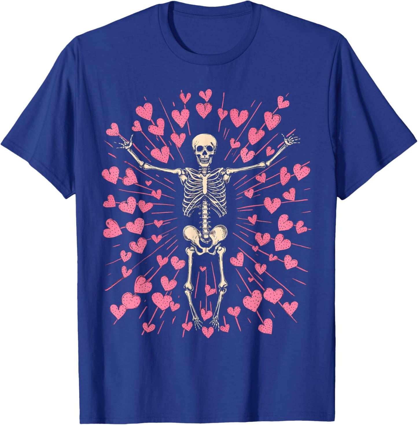 Valentines Day Skeleton Goth Pink T-Shirt - T-Shirt | Royal