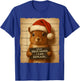 Funny Christmas Squirrel - Cute Squirrel Santa Hat T-Shirt - T-Shirt | Royal