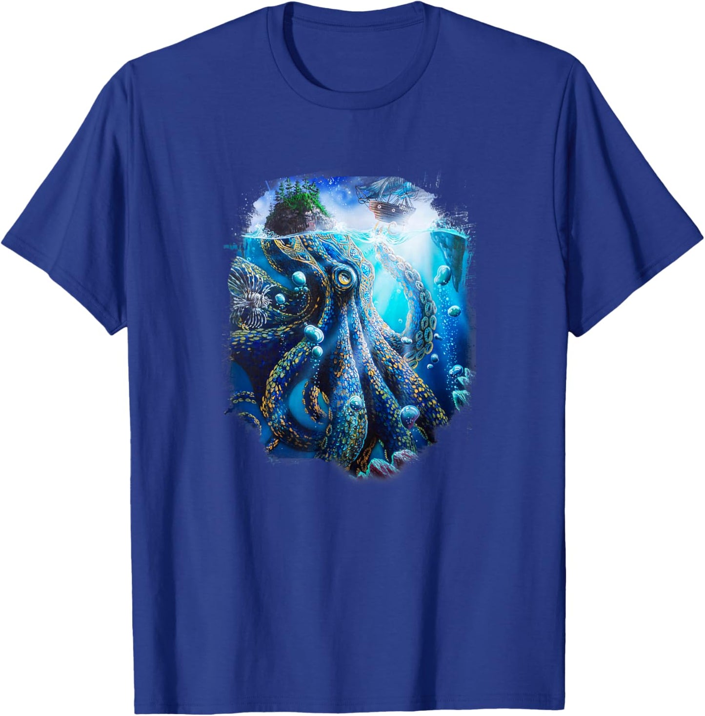 Giant Octopus, Dakota Daetwiler Art T-Shirt - T-Shirt | Royal