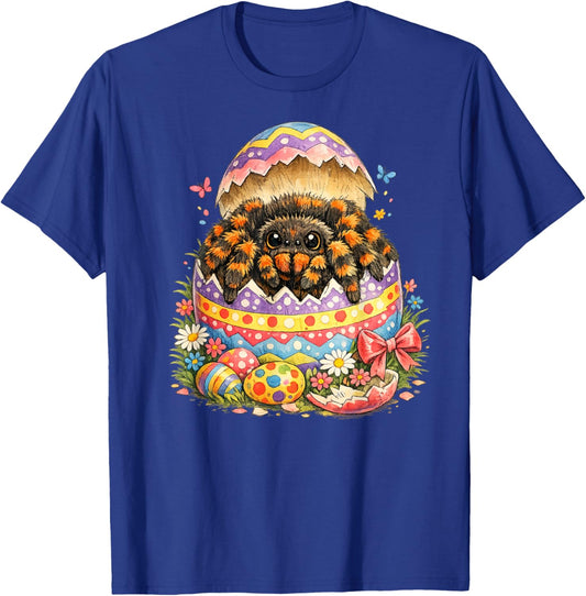 Tarantula Easter Egg Hatched | Cute Spider Spring Surprise T-Shirt - T-Shirt | Royal