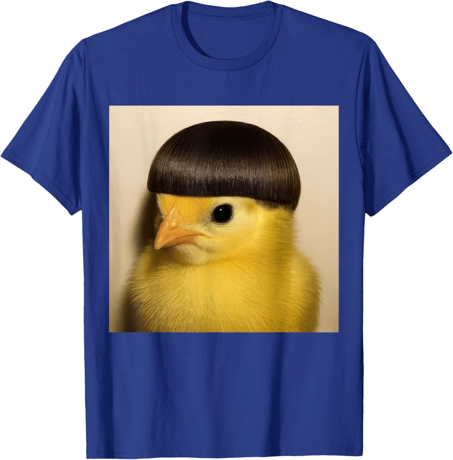 Funny Bowl Cut Bird Chick Mushroom Haircut Meme T-Shirt - T-Shirt | Royal