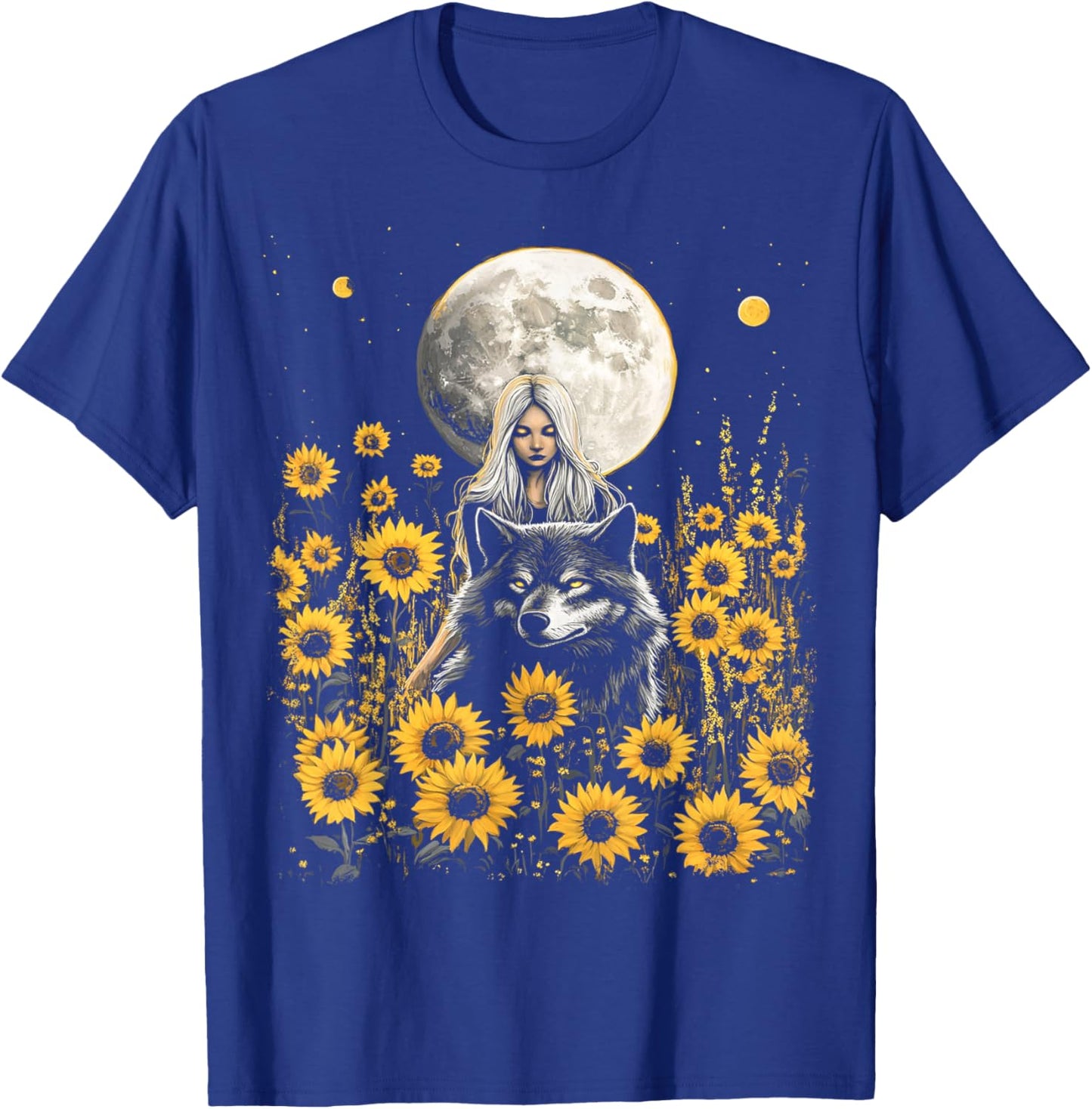 Women's Sunflower Designer T-Shirt - T-Shirt | Royal