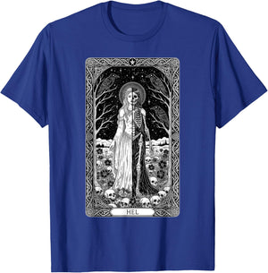 Norse Goddess Hel Viking Goddess Celtic Tarot Card T-Shirt - T-Shirt | Royal