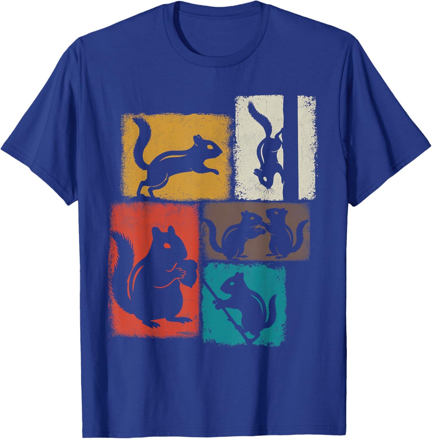 Chipmunk Vintage Collage Wildlife Lover T-Shirt - T-Shirt | Royal