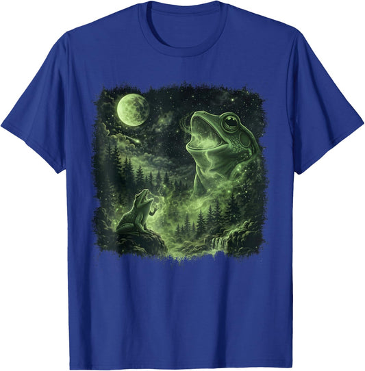 Frog Howling at The Moon T-Shirt - T-Shirt | Royal