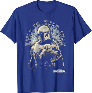 Star Wars The Mandalorian Din and Grogu Sketch T-Shirt - T-Shirt | Royal