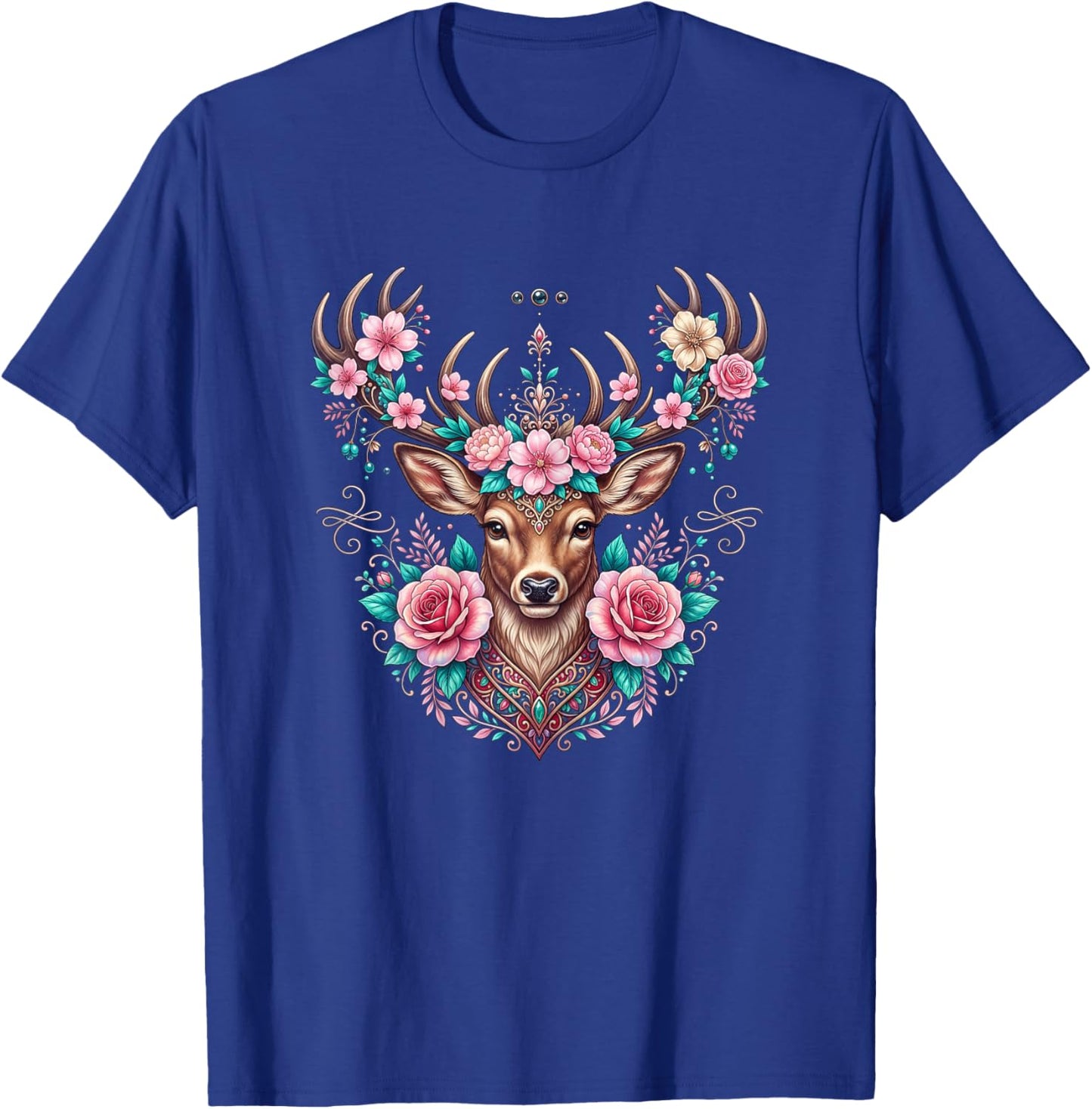 Hirsch Damen Trachtenshirt Dirndl Oberteil Trachten T-Shirt - T-Shirt | Royal