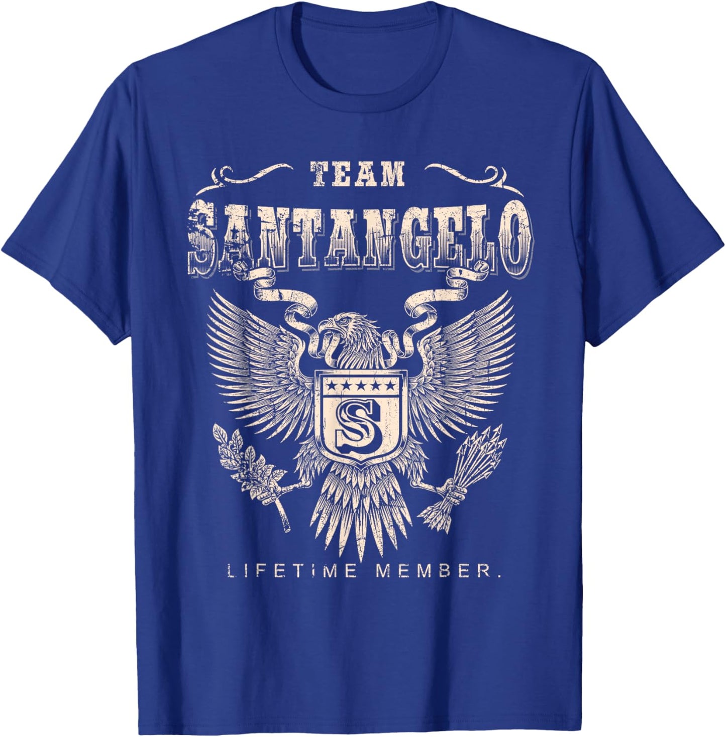 Team SANTANGELO Family Name Lifetime Member T-Shirt - T-Shirt | Royal