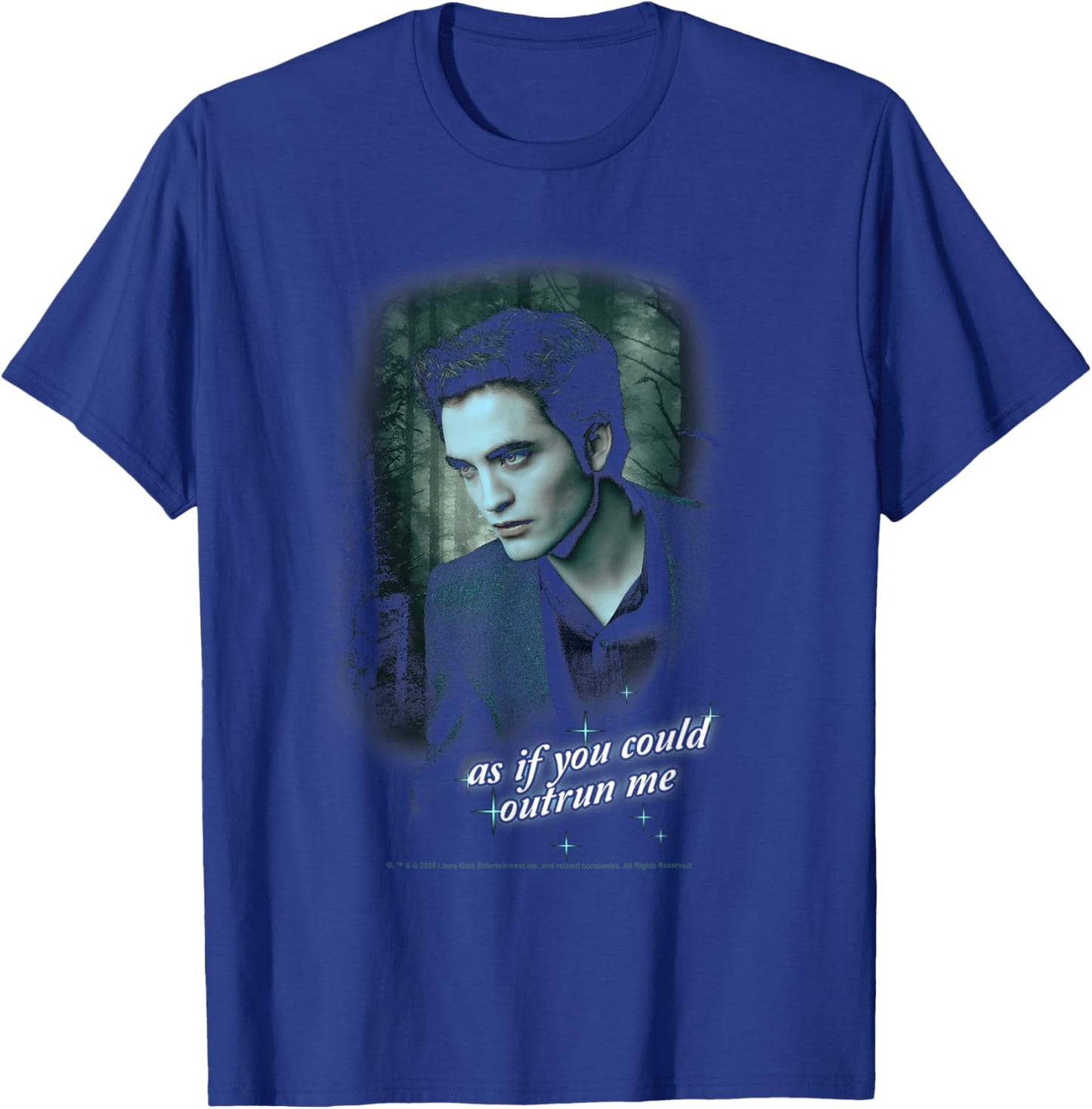 Twilight Edward As If You Could Outrun Me Forest Scene Movie T-Shirt - T-Shirt | Royal