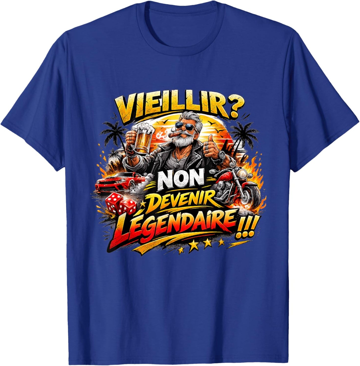 Cadeau Anniversaire Homme Original Humour Devenir Légendaire T-Shirt - T-Shirt | Royal