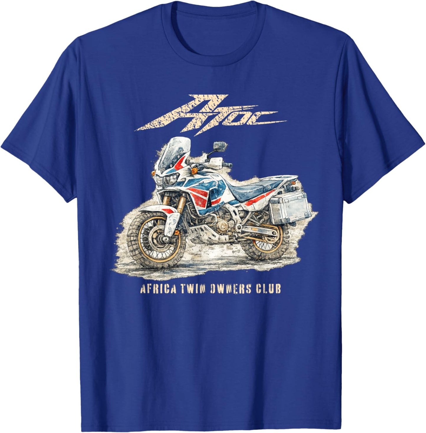 Africa Twin Motorbike Owners Club T-Shirt - T-Shirt | Royal