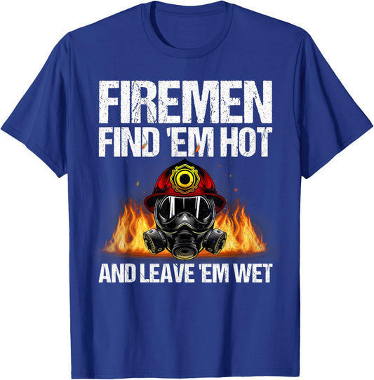 Funny Firefighter Design Boys Firefighting Fireman T-Shirt - T-Shirt | Royal