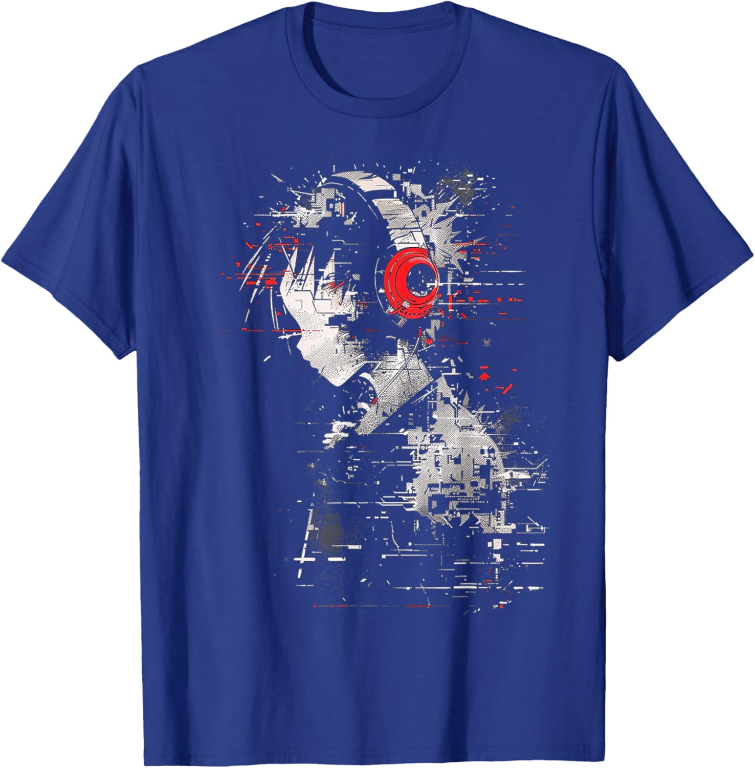 Anime Manga Graphic Headphone Art Anime T-Shirt - T-Shirt | Royal