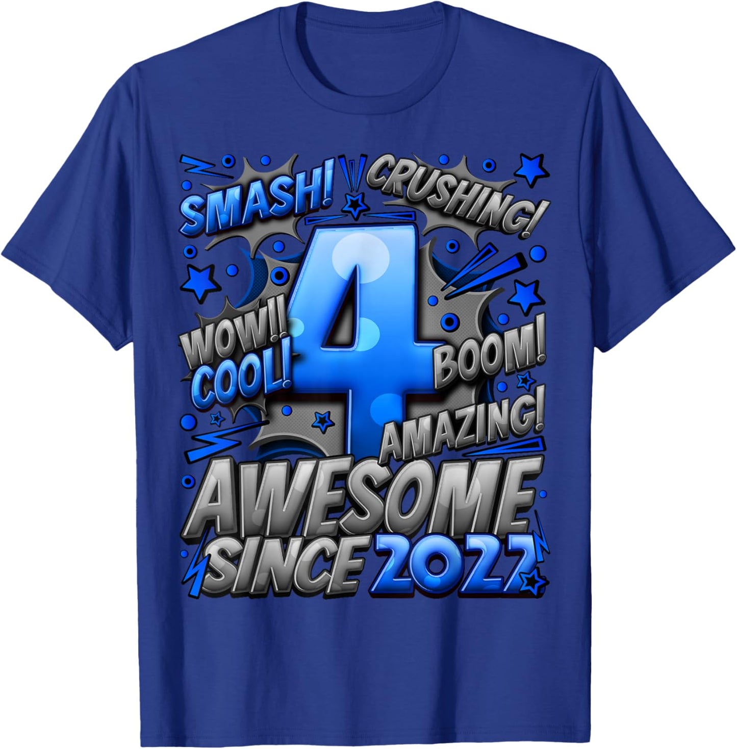 4 Year Old Gifts for Boys 4th Birthday Boy 4 Year Old Boy T-Shirt - T-Shirt | Royal