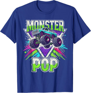 Matching Monster Truck Costume, Jam Birthday Monster Pop T-Shirt - T-Shirt | Royal