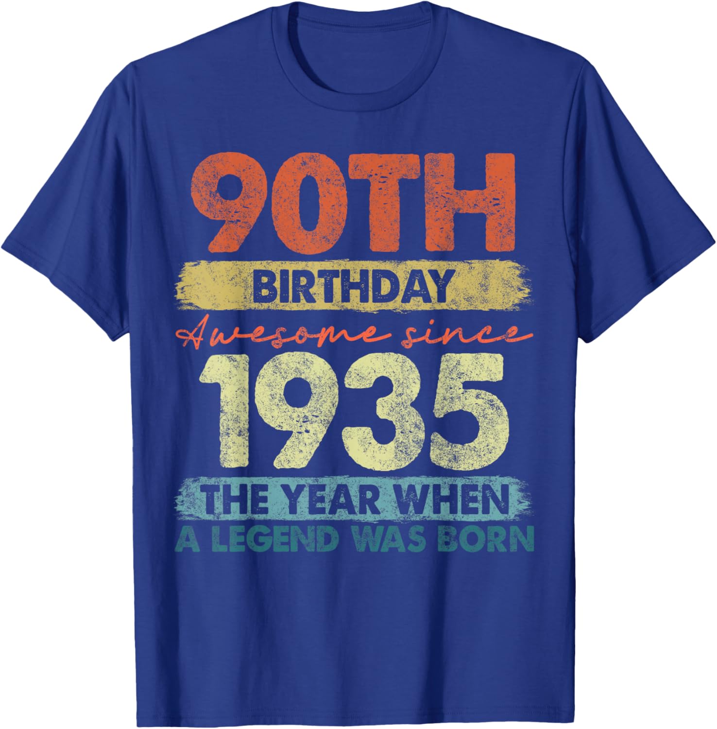 Vintage Legend Birthday Shirts Women 2025 90 Year Old Gifts Vintage 1935 Limited Edition 90th Birthday -Adults and Kids Black Short Sleeve Small T-Shirt - T-Shirt | Royal