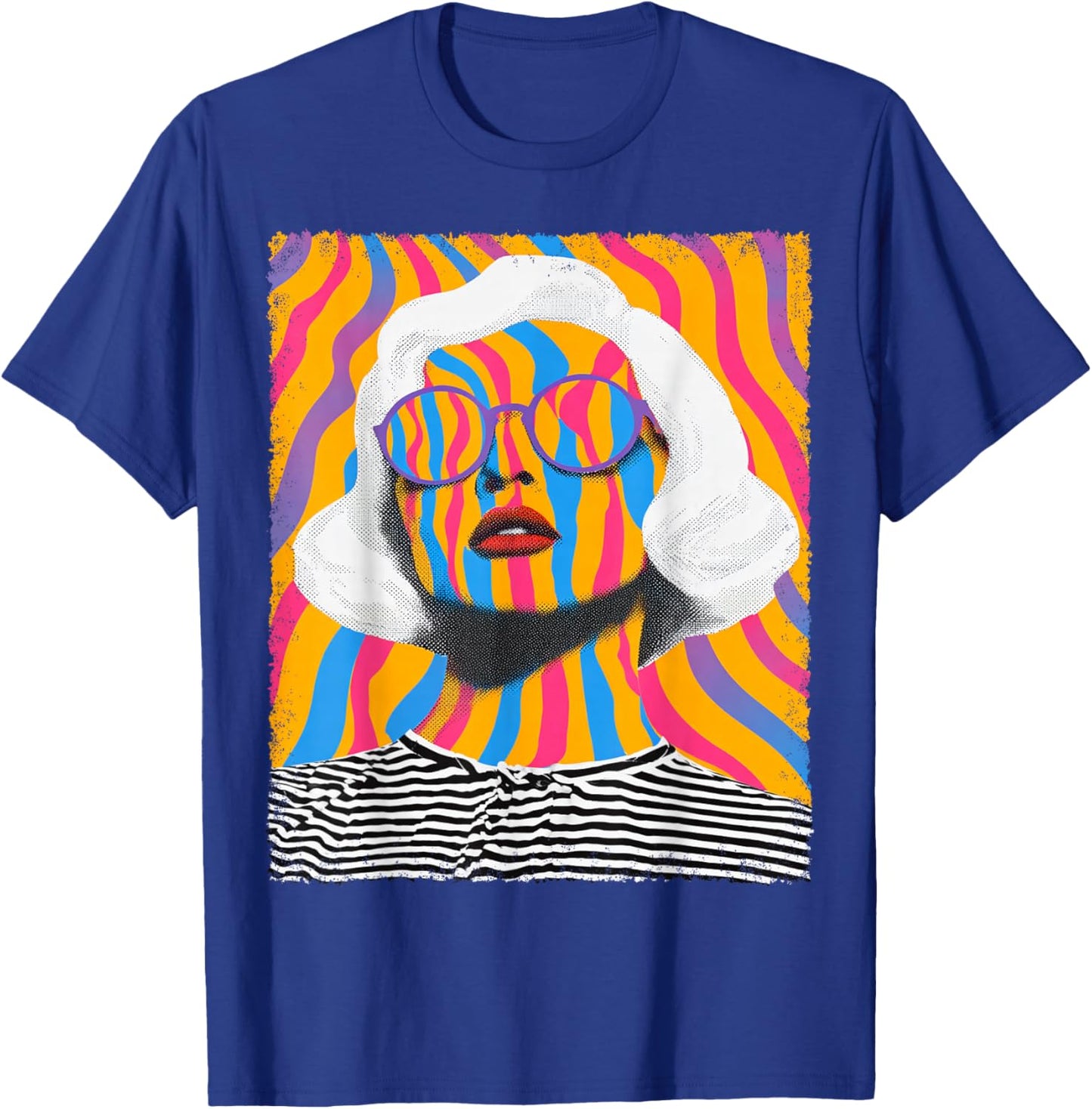Women's Abstract Art Graphic T-Shirt - T-Shirt | Royal