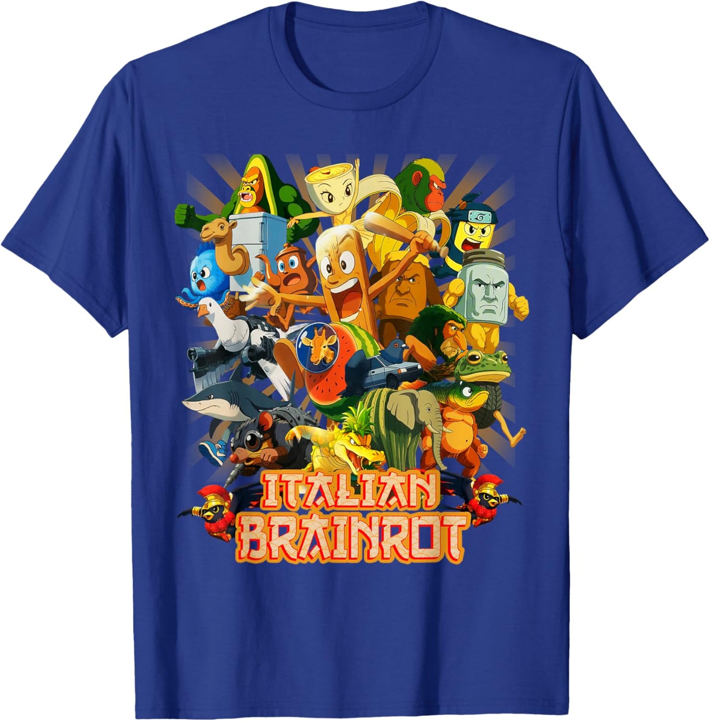 All Brainrot Italian Anime Cute Friends for Teens Kids Youth T-Shirt - T-Shirt | Royal