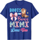 Boots or Bows Mimi Loves You Gender Reveal Western T-Shirt - T-Shirt | Royal