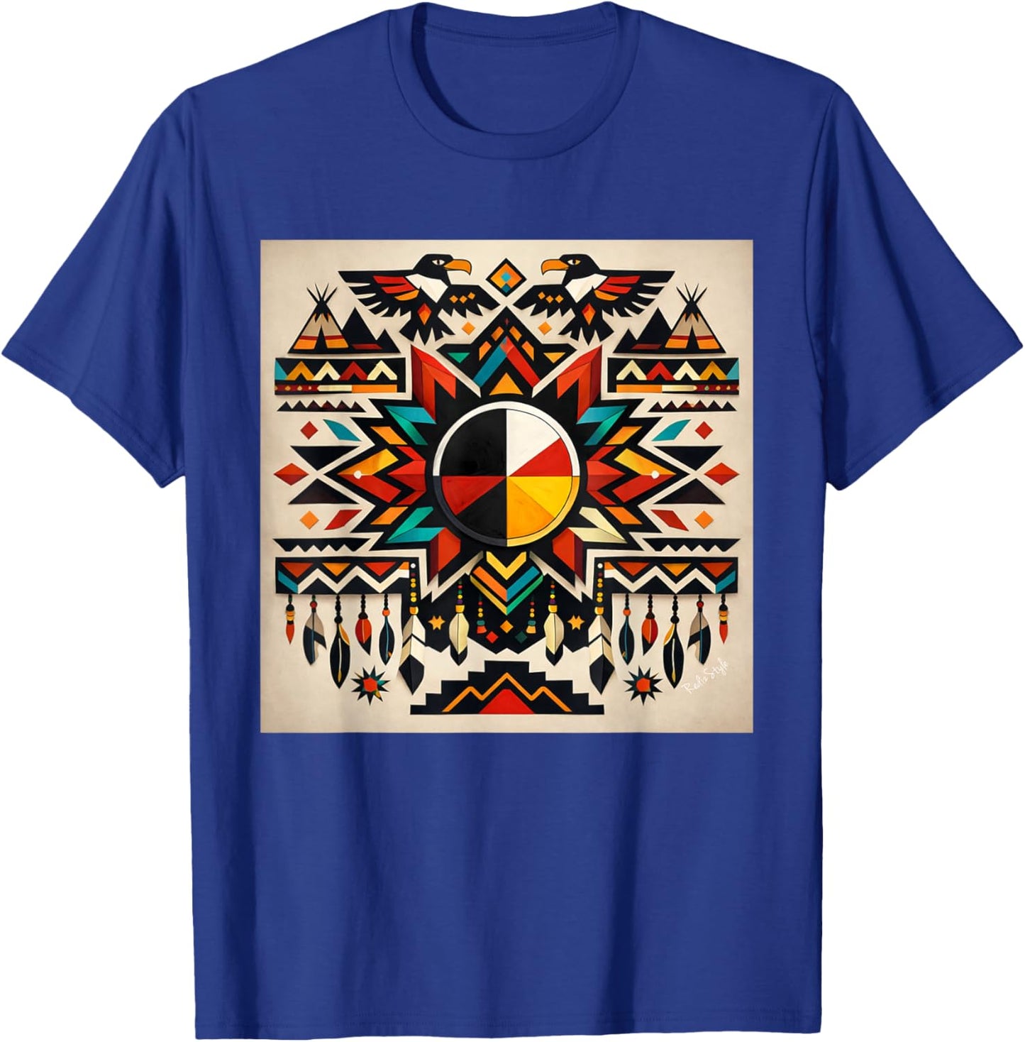 Contemporary Lakota Art T-Shirt - T-Shirt | Royal