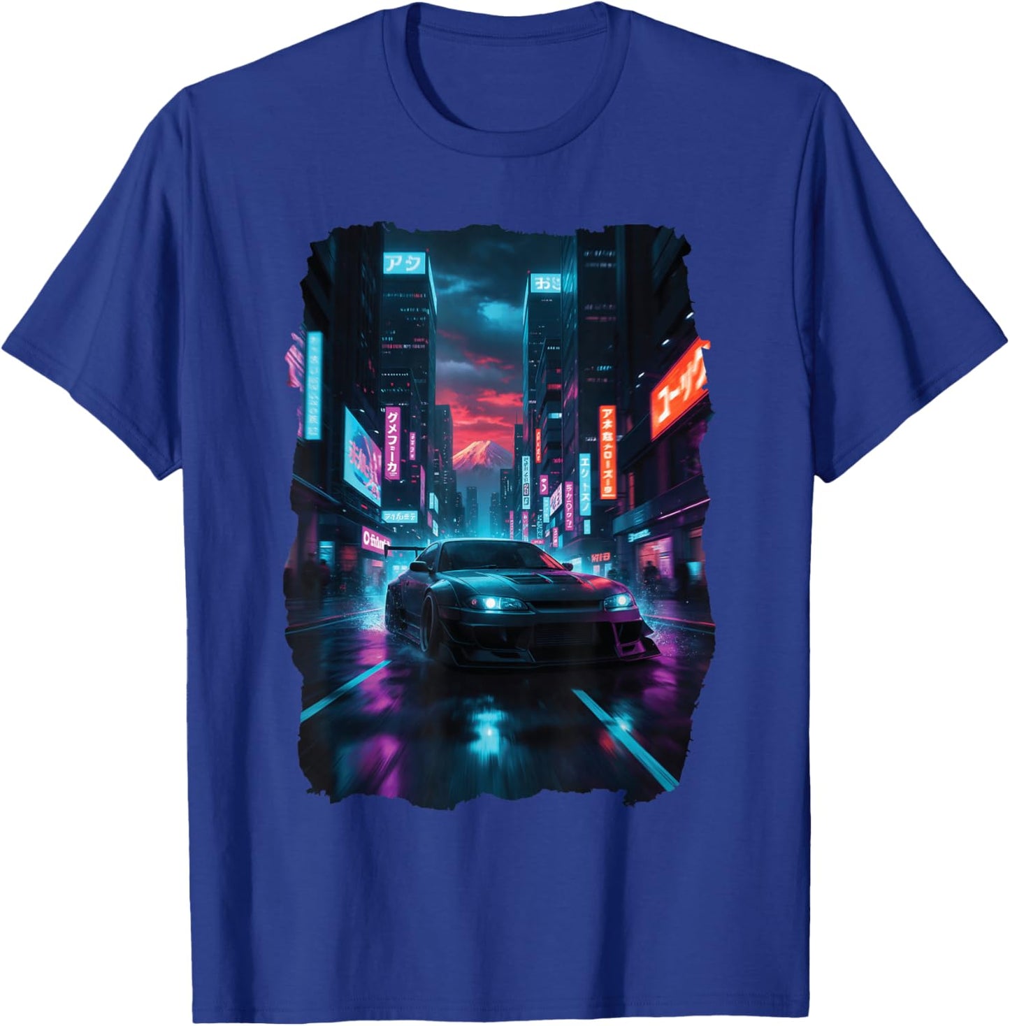 Cool Japanese car Drifting Graphic Art T-Shirt - T-Shirt | Royal