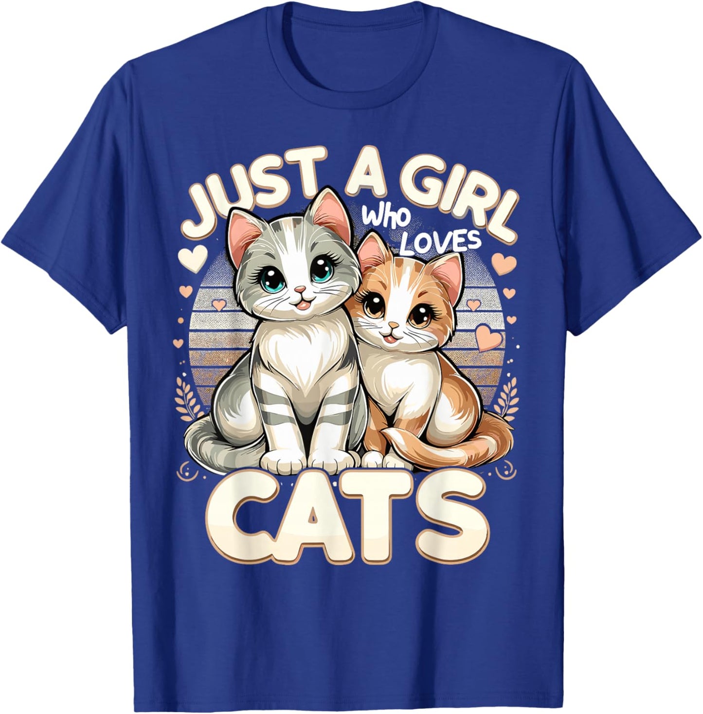 Just A Girl Who Loves Cats T-Shirt - T-Shirt | Royal