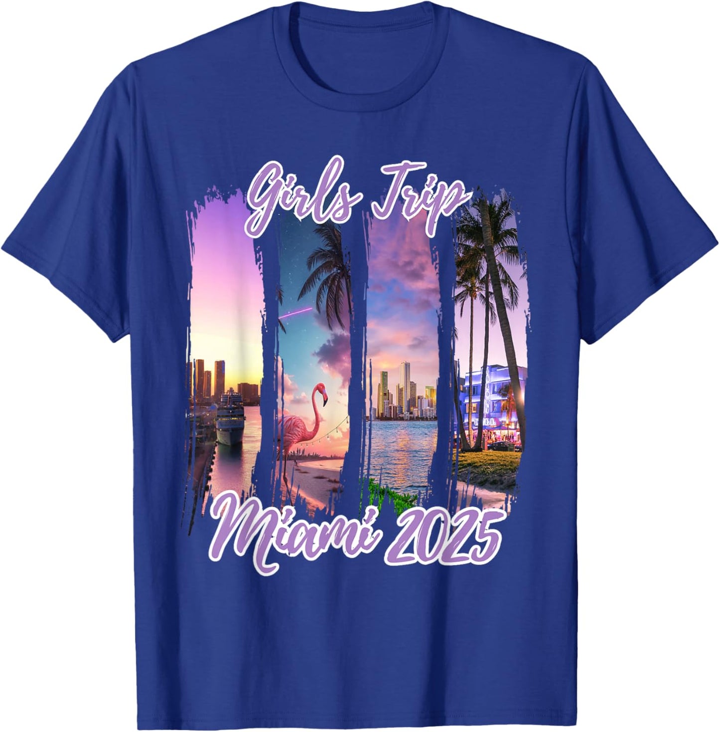 Miami Girls Trip 2025 Miami Summer Vacation Travel T-Shirt - T-Shirt | Royal