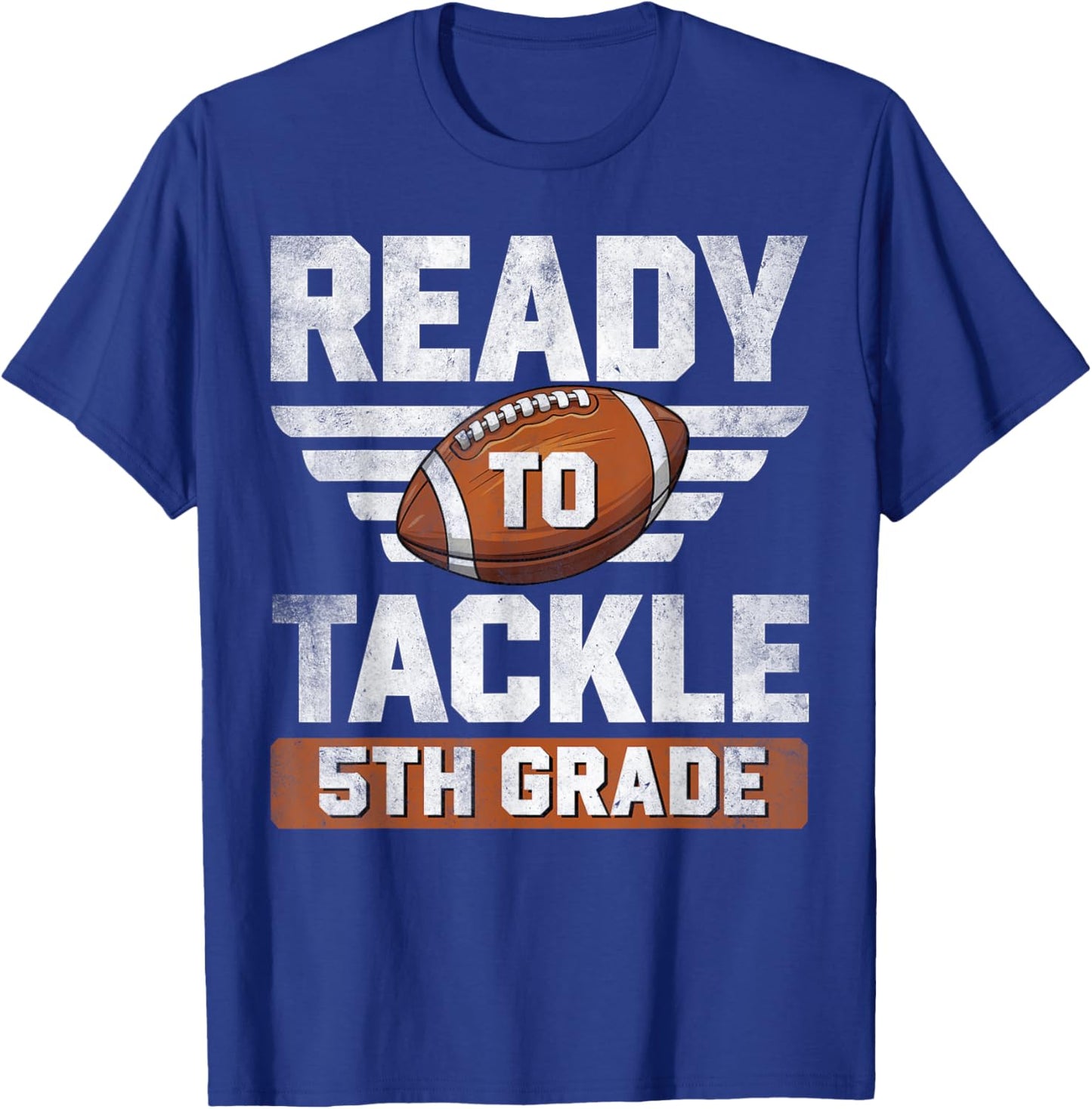 Ready To Tackle 5th Grade Football Back To School Boys Kids T-Shirt - T-Shirt | Royal