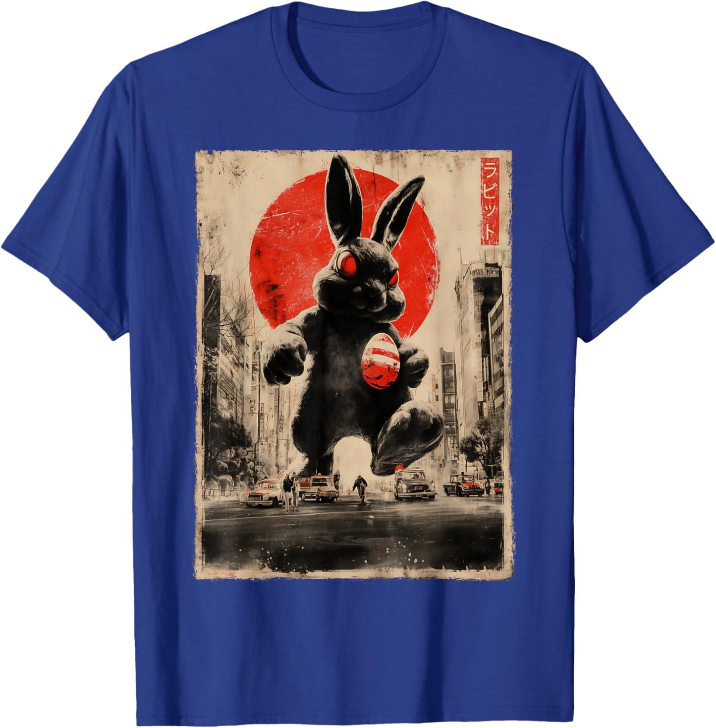 Easter Rabbit Rabbit Egg Kaiju Monster Japanese T-Shirt - T-Shirt | Royal